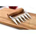 Professional Wooden Handle Stainless Steel Metal Meat Claws